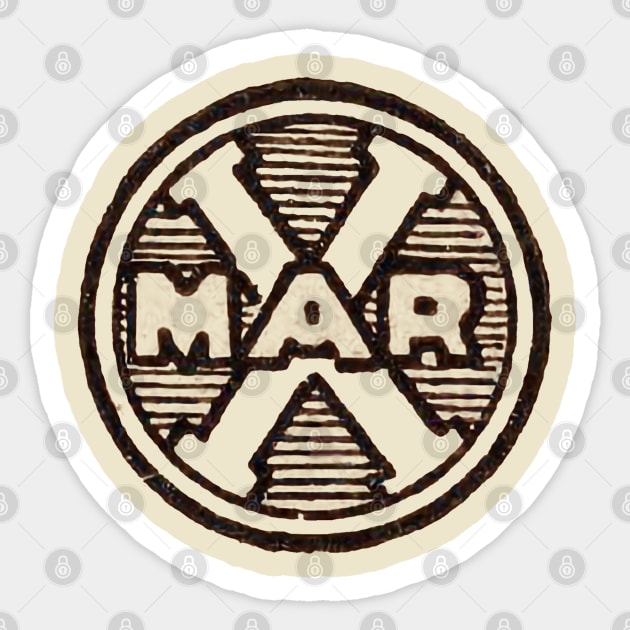 MARX Toy Logo Vintage, Distressed Sticker by offsetvinylfilm